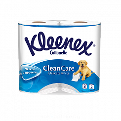 Туалетная бумага Kleenex Cottonelle Clean Care Delicate White, 2сл.*4рул_н.