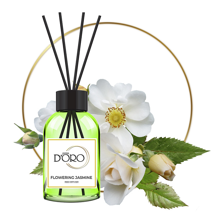 Gamma D'ORO Аромадиффузор для дома Цветущий жасмин 100 мл FLOWERING JASMINE