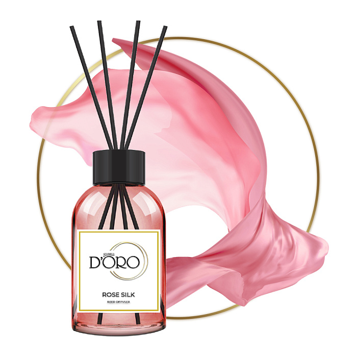 Gamma D'ORO Аромадиффузор для дома Розовый шёлк 100 мл ROSE SILK