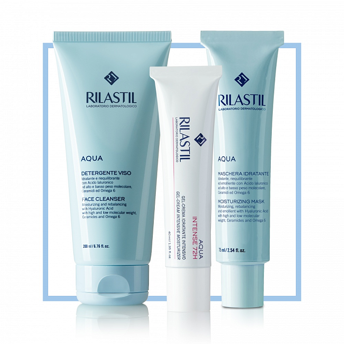 Rilastil AQUA Очищающий увлажняющий гель для лица, 200 мл