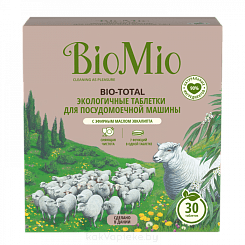 BioMio BIO-TOTAL Экологичные таблетки для посудомоечной машины 7-в-1 с эфирным маслом эвкалипта БиоМио  600 г.