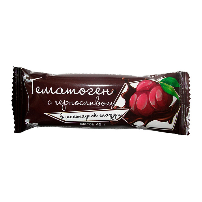 БАД к пище «Гематоген с черносливом в темной глазури», плитка 45г