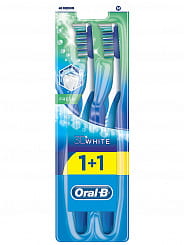 Oral-B 3D White Свежесть Зубная щетка (средняя), 2 (1+1) шт
