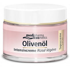 Olivenol Medipharma cosmetics крем для лица интенсив Роза дневной легкий LSF20, 50 мл