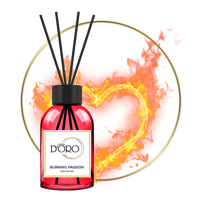 Gamma D'ORO Аромадиффузор для дома Пылающая страсть 55 мл  BURNING PASSION