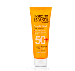 INSTITUTO ESPANOL Солнцезащитный влагостойкий легкий крем для лица с Алоэ Вера SPF50+ / PROTECTOR FACIAL ALOE VERA SPF50+, 75мл