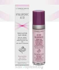 L'Erbolario ГИАЛУРОНОВАЯ КИСЛОТА Крем уплотняющий для лица тройного действия, антивозрастной ночной уход 50 мл