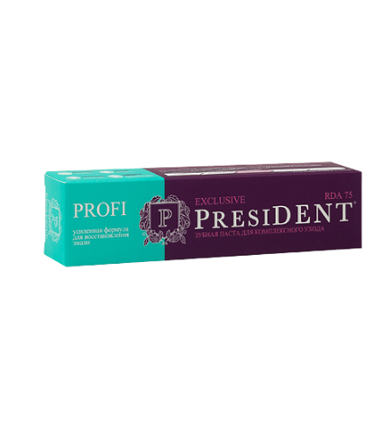 PRESIDENT PROFI Зубная паста Exclusive (75 RDA), 50 мл