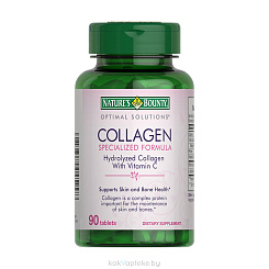 Nature's Bounty Гидролизованный коллаген с витамином С, БАД таблетки №90