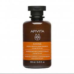 APIVITA  Шампунь восстанавливающий для блеска волос с апельсином и медом / Shine & Revitalizing Shampoo Orange & Honey, 250 мл