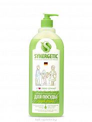SYNERGETIC Средство биоразлагаемое для мытья посуды, детских игрушек с ароматом яблока, 1л