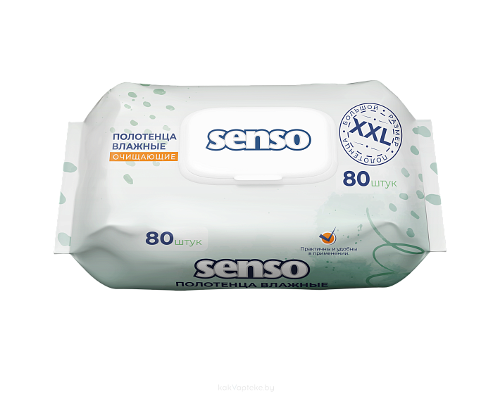 SENSO Полоценца влажные, 80 шт
