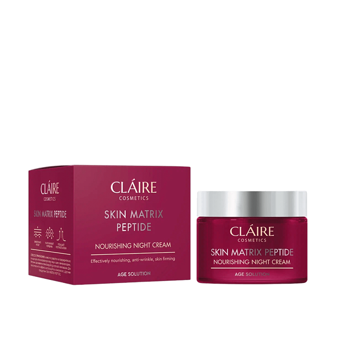 CLAIRE COSMETICS SKIN MATRIX PEPTIDE Питательный ночной крем для лица, 50 мл