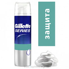Gillette Series Protection (Защита) Пена для бритья с миндальным маслом, 250 мл