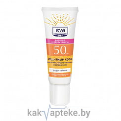 EVA SUN Защитный крем для очень чувствительных участков кожи, высокий уровень защиты SPF 50, 25 мл