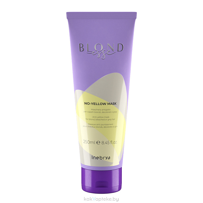 Inebrya Маска для волос анти-желтая для оттенков блонд Blondesse No-Yellow, 250 мл