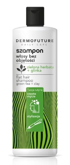 DermoFuture Daily Care Шампунь для волос лишенных объема с зеленым чаем и глиной 380 мл