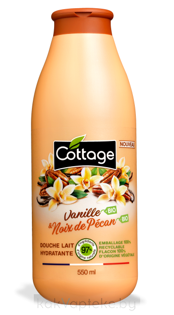 COTTAGE Молочко для душа Vanilla & Pecan/Shower Milk, 550 мл