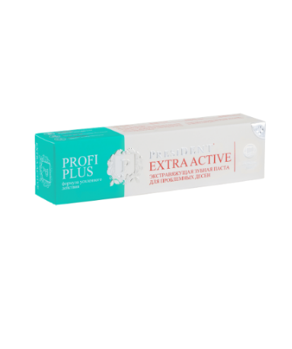 PRESIDENT PROFI PLUS Зубная паста экстравяжущая Extra Active, 30 мл
