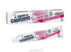 Pasta del Capitano Зубная паста с бикарбонатом натрия восстанавливает естественную белизну зубов BAKING SODA TOOTHPASTE, 75 мл