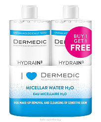 Dermedic HYDRAIN Набор 1+1 Мицелярная вода H2O, 500 мл