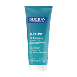 DUCRAY KERACNYL CLEANSING GEL Очищающий пенящийся гель для лица и тела (для детей и взрослых) 200 мл