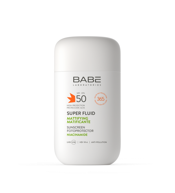 LABORATORIOS BABE Матирующий солнцезащитный суперфлюид с ниацинамидом SPF50 / SUPERFLUID MATIFICANTE FOTOPROTECTOR SPF50, 50мл