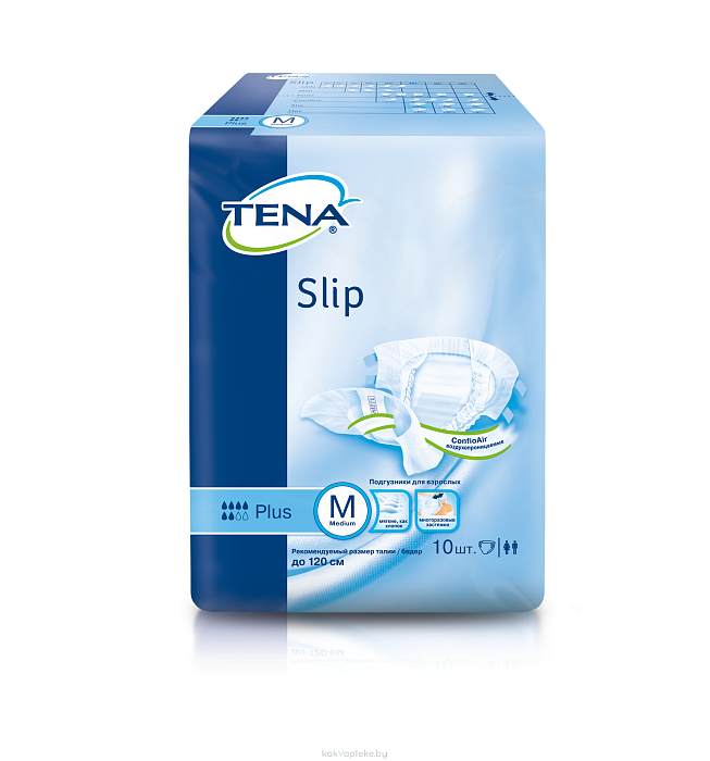 TENA Подгузники для взрослых Slip Plus Medium 10 шт
