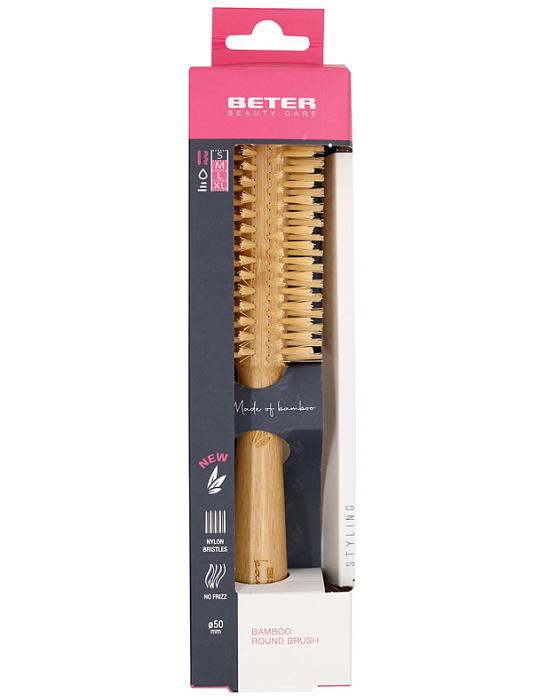 Beter Расческа для волос круглая BAMBOO ROUND BRUSH (O50 мм)