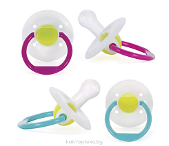 ПОМА Соска-пустышка силиконовая, баллон круглой формы (силикон, ПП) 4+ 4512ДМ, 1 шт