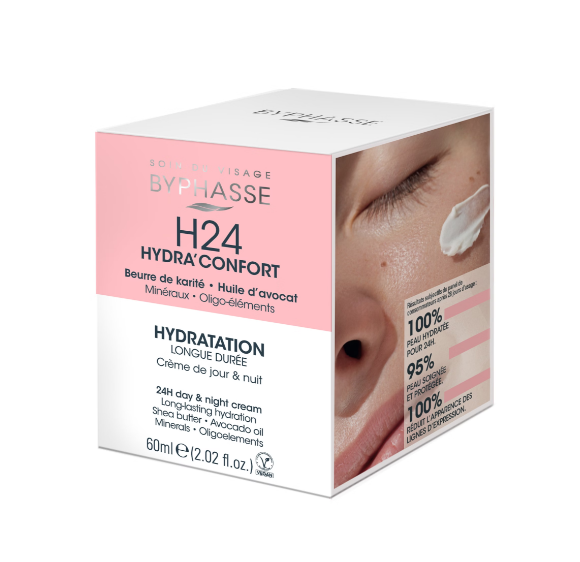 BYPHASSE Увлажняющий крем для лица HYDRA CONFORT 24H, день/ночь, 60 мл