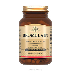 Solgar Бромелайн, БАД капсулы №60