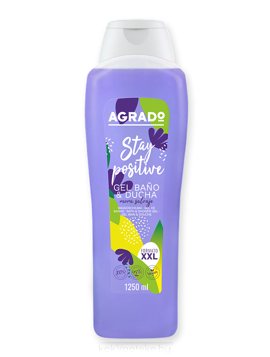 AGRADO Гель для ванны и душа Stay Positive Дикая ежевика, 1250мл