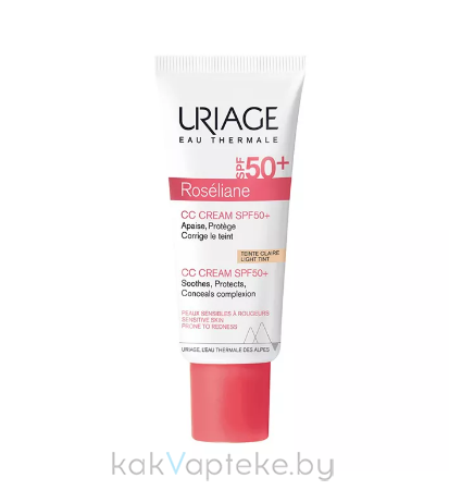Uriage Крем ROSELIANE CC CREME SPF50+, тон светлый, 40 мл
