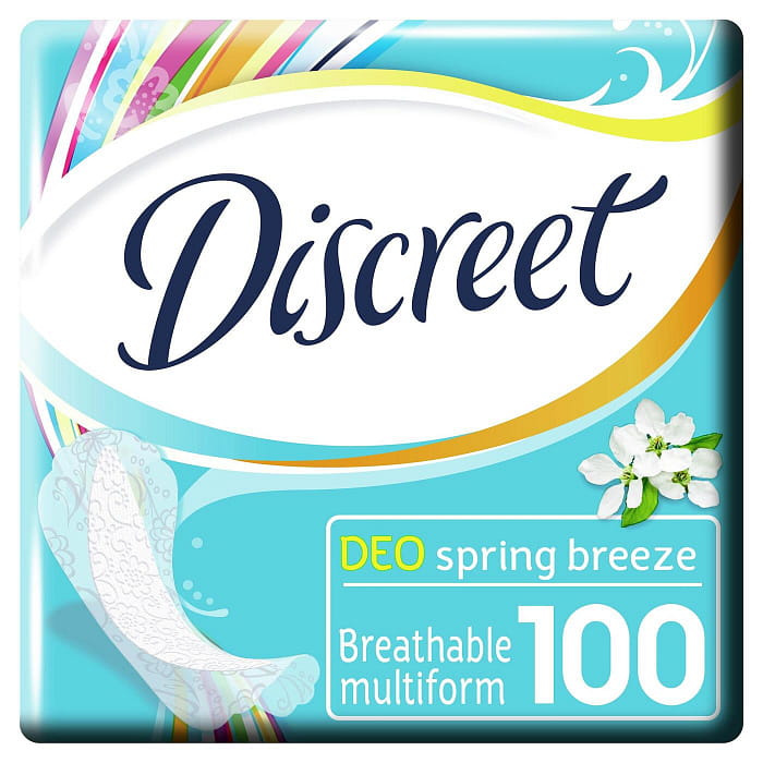Discreet Deo Spring Breeze Multiform Женские гигиенические прокладки на каждый день, 100 шт