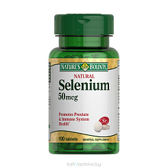 Nature's Bounty Селен 50 мкг, БАД таблетки №100