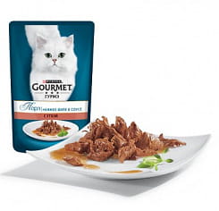 Gourmet  Гурмэ  Корм консервированный полнорационный  с уткой в соусе для взрослых кошек, 85 г