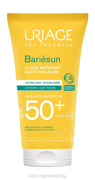 Uriage Матирующий флюид SPF 50+ BARIESUN / BARIESUN FLUIDE MATIFIANT SPF50+ 50 мл