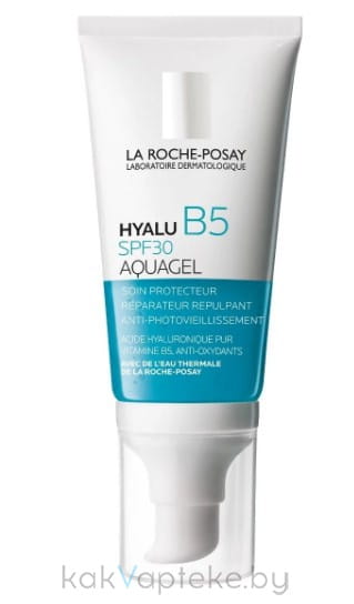 La Roche-Posay Аквагель концентрированный для увлажнения и тонуса кожи Hyalu B5 Aquagel SPF30, 50 мл