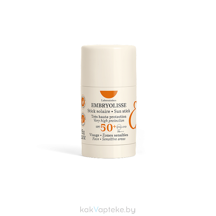 Laboratoires EMBRYOLISSE Солнцезащитный стик для лица и чувствительных зон SPF 50+ для детей от 3 лет и взрослых, 15 г