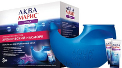 Устр-во для пром.слиз.носа  AQUA MARIS ЛЕЙКА в наб.со средствами д/пром.