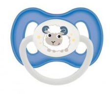 Сanpol babies Пустышка-соска латексная  (круглая со светящ.колечком 6-18 мес) 23/278 (голубая)