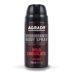 AGRADO Дезодорант спрей для тела ДИКИЙ ШОКОЛАД мужской/ Wild Chocolate Body Spray Deodorant for men , 150мл
