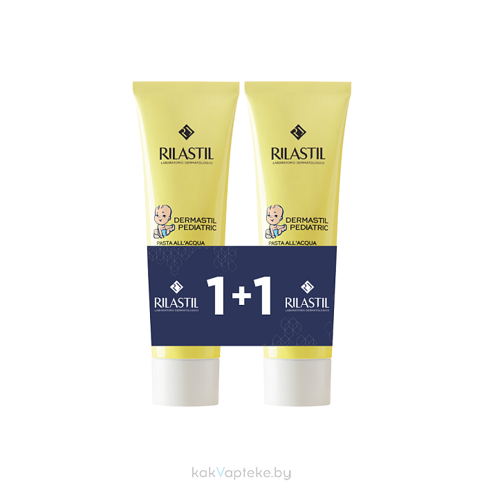 Н-р Rilastil DERMASTIL PEDIATRIC Крем на водн основе д/чувств кожи млад детей 1+1, 100 мл 2 шт