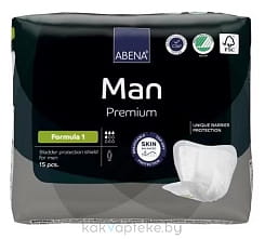 Abena Man Premium Прокладки одноразовые для взрослых (урологические) Formula 1, 15 шт