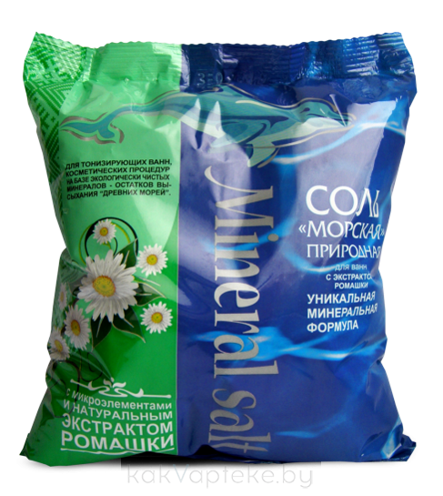 Соль "морская" природная д/ванн с экстрактом ромашки 1 кг