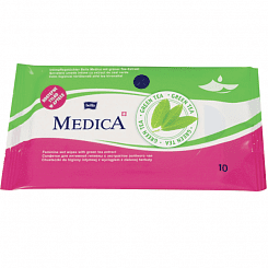 Bella Medica Салфетки влажные для интимной гигиены с экстрактом зеленого чая 20 шт