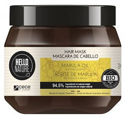 HELLO NATURE MARULA OIL MASK Маска для волос с маслом марулы, 250мл