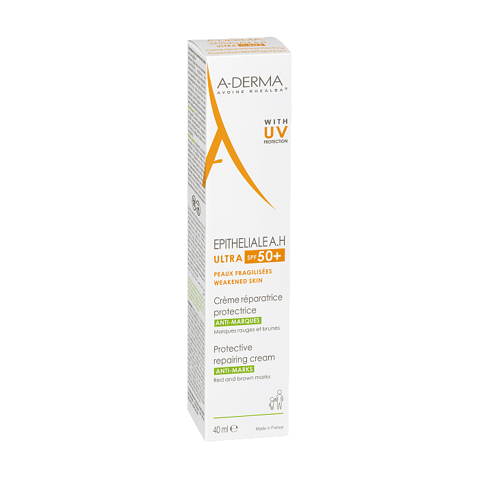 A-DERMA EPITHELIALE A.H ULTRA Защитный восстанавливающий крем SPF 50+ 40 мл