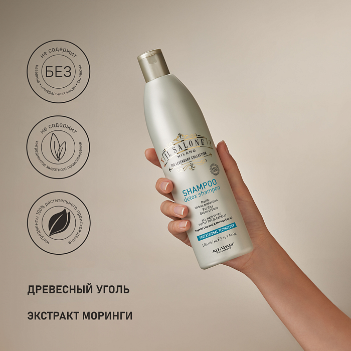 IL SALONE MILANO Detox Детокс-шампунь для всех типов волос, 500 мл